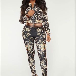 Two Piece Jacket and Legging Set